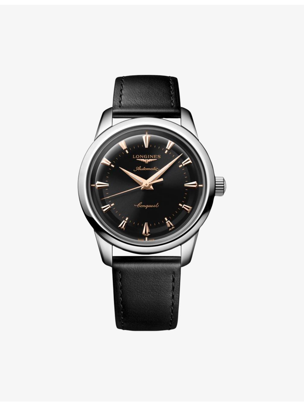 Longines Conquest Heritage stainless-steel automatic watch 40mm, imported from the UK