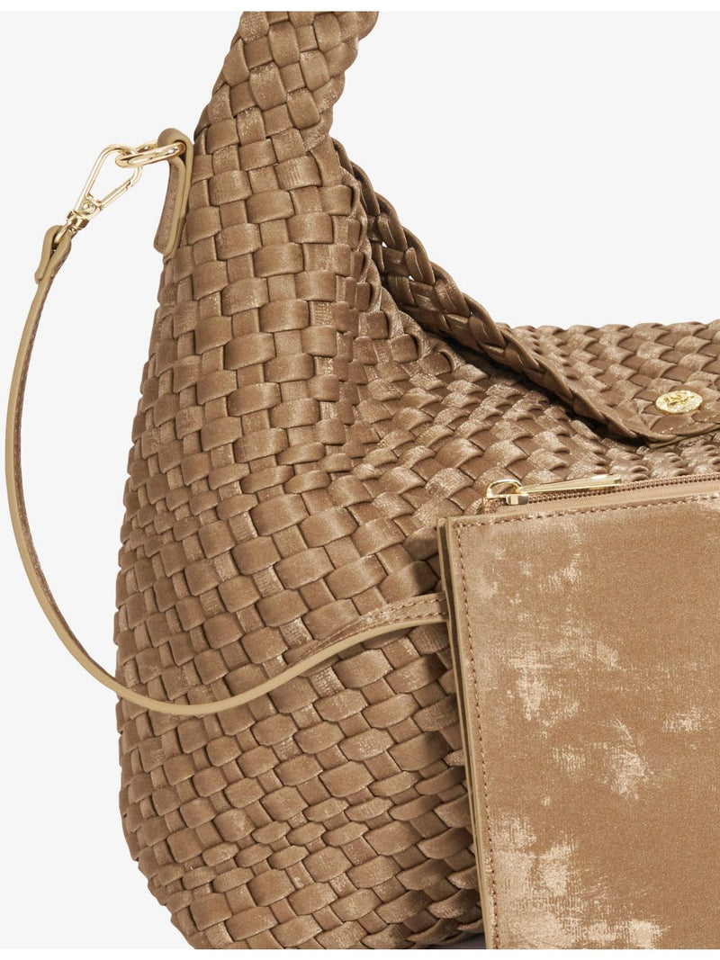 Dune large woven faux-leather shoulder bag - British product