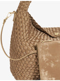 Dune large woven faux-leather shoulder bag - British product