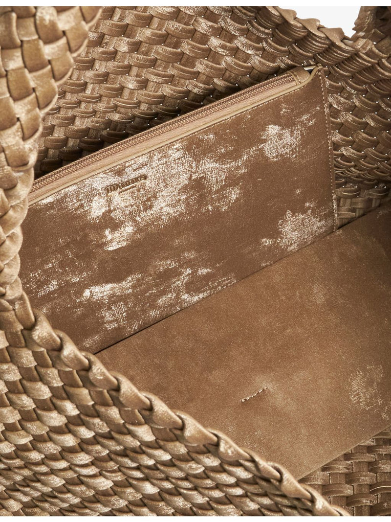 Dune large woven faux-leather shoulder bag - British product