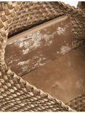 Dune large woven faux-leather shoulder bag - British product