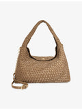 Dune large woven faux-leather shoulder bag - British product
