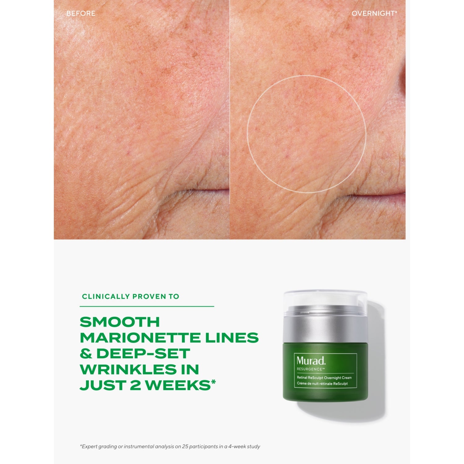Murad Retinal ReSculpt Overnight Cream 50ml, imported from the UK