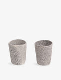 Seletti Newlithic porcelain glasses set of two, imported from the UK