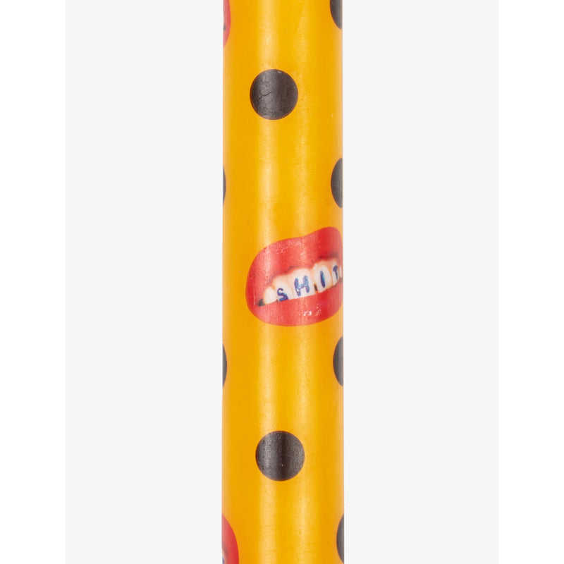 Seletti TOILETPAPER stem candle set with Shit mouth design 27cm, UK version