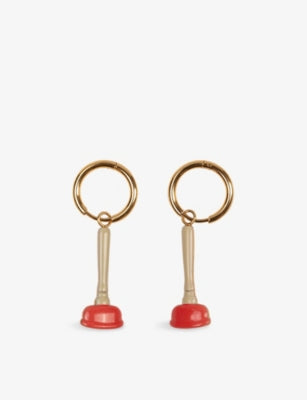 Seletti plunger pendant 18ct yellow gold-plated stainless steel (British brand)