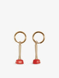 Seletti plunger pendant 18ct yellow gold-plated stainless steel (British brand)