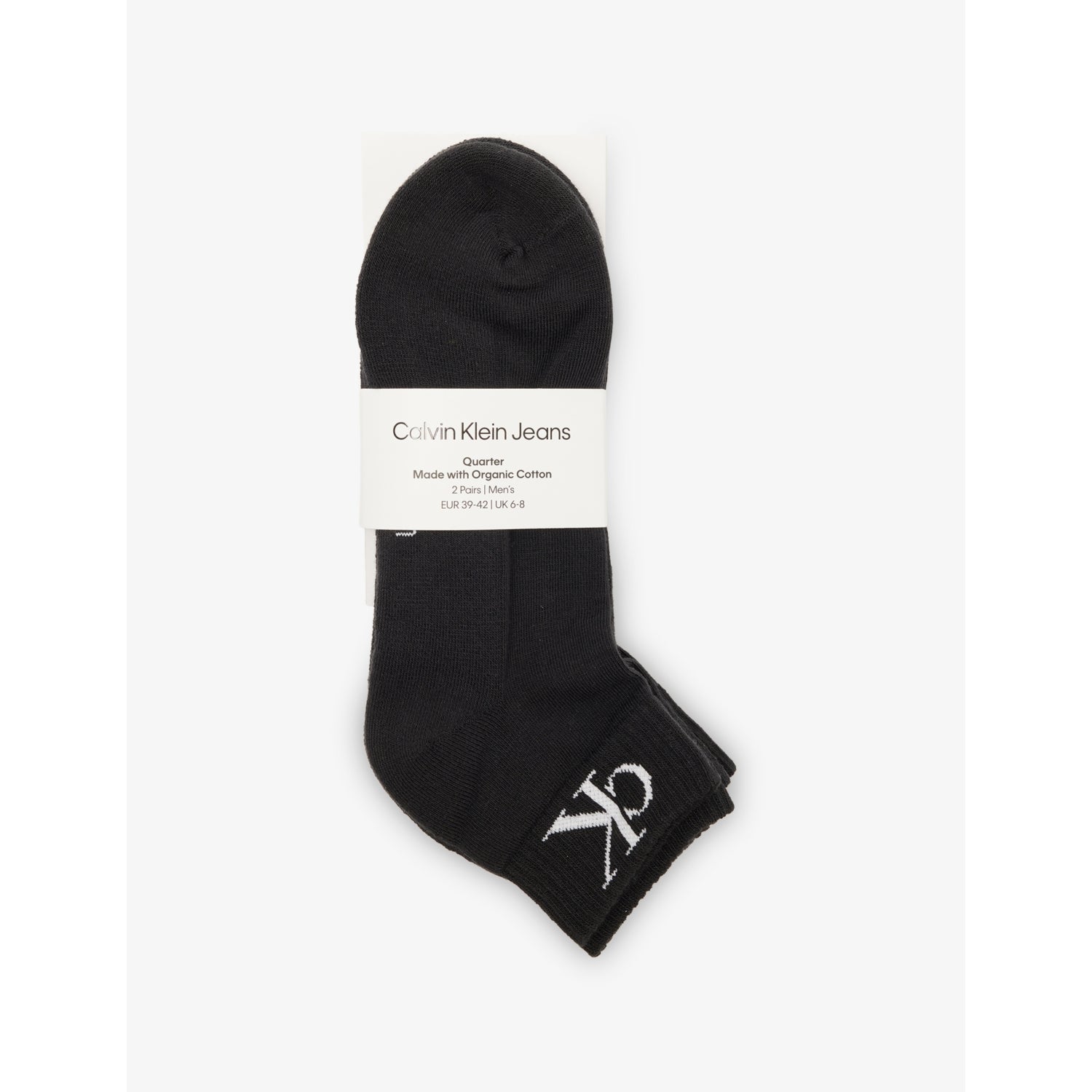 Monogram Stretch-Cotton Quarter Socks Pack of Two - BLACK - 5.5-8