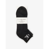 Monogram Stretch-Cotton Quarter Socks Pack of Two - BLACK - 5.5-8