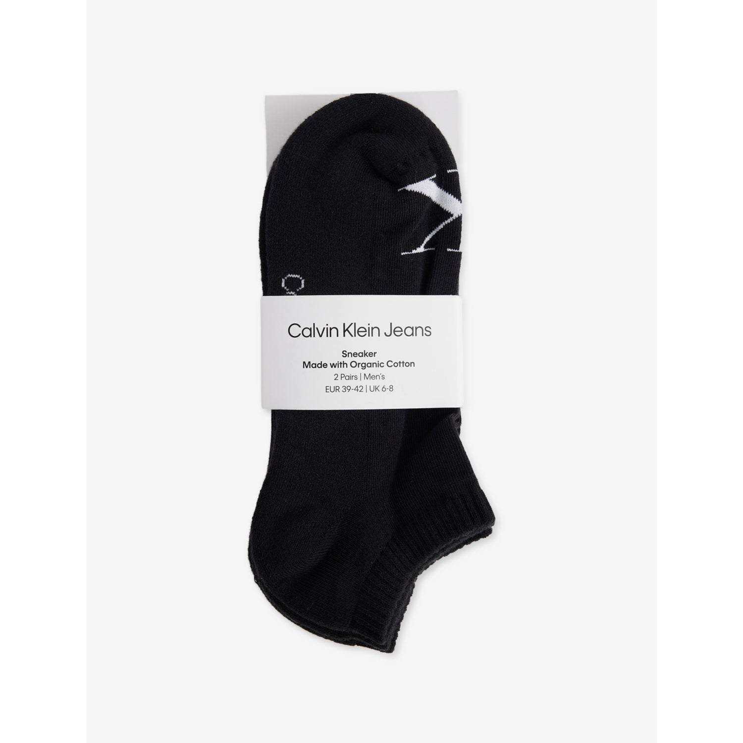 Monogram Stretch-Cotton Trainer Socks Pack of Two - BLACK - 5.5-8