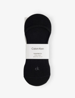 Calvin Klein socks no-show stretch-cotton pack of three, UK version