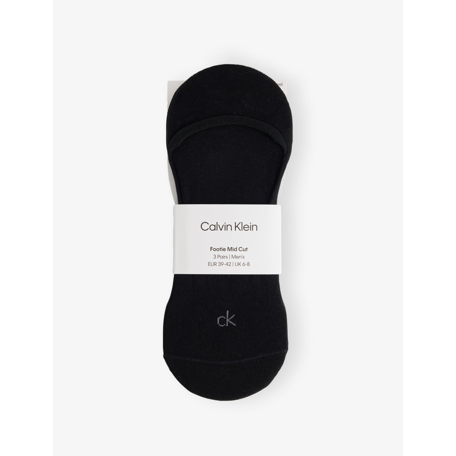 Calvin Klein socks no-show stretch-cotton pack of three, UK version