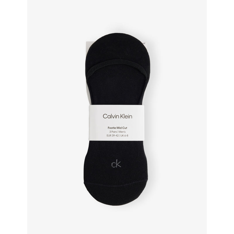 Calvin Klein socks no-show stretch-cotton pack of three, UK version