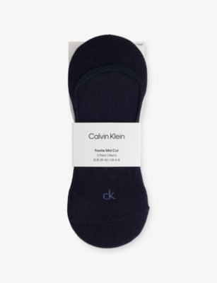 Calvin Klein socks no-show stretch-cotton pack of three, UK version