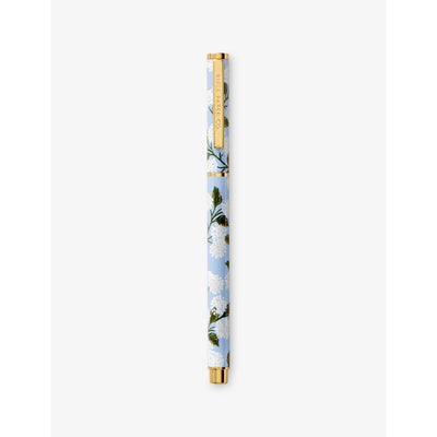 selfridges Rifle Paper Hydrangea Stainless-Steel Rollerball Pen- Buy online at McGrocer