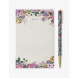 Rifle Paper stainless steel rollerball pen with rose print, UK version