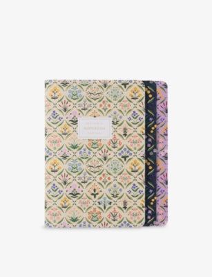 Rifle Paper stitched notebooks set of three (British brand)