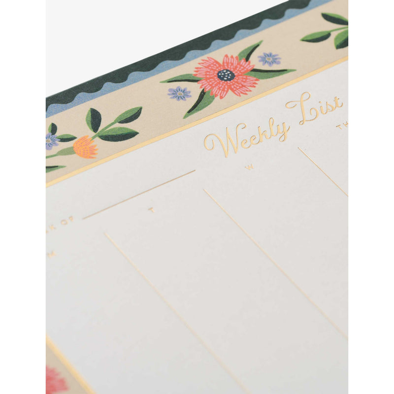 Rifle Paper Co. Aster weekly desk pad (British brand)