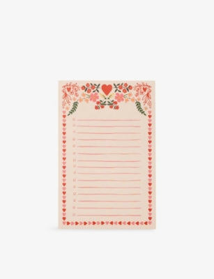 Rifle Paper Co Juliet checklist notepad 75 sheets, UK version