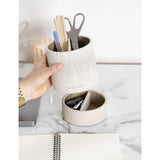 Stackers linen stationery pot 14.3cm, UK version