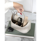 Stackers linen-blend desk caddy, UK version