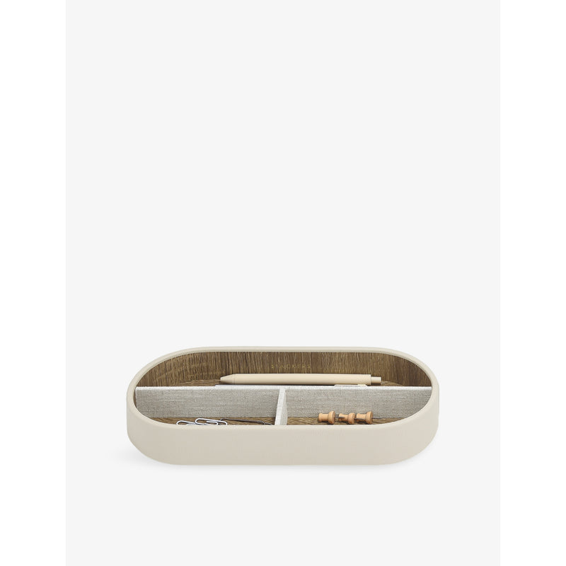 Stackers linen magazine file with gold-tone hardware, UK version