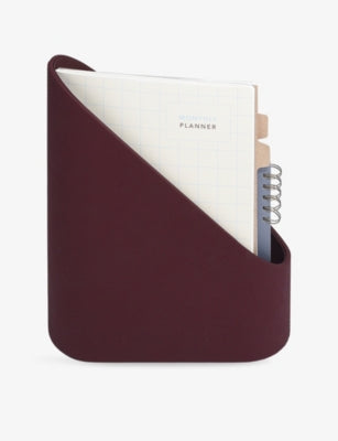 Stackers faux leather magazine file 35cm - British product