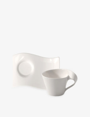 Villeroy & Boch NewWave eight-piece porcelain cappuccino set, imported from the UK
