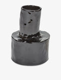 Marie Michielssen Helena Ripple-Effect Stoneware Vase - BLACK