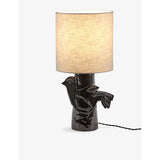 Serax Paloma stoneware table lamp with linen shade 52cm (British brand)