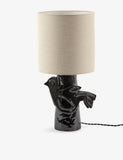 Serax Paloma stoneware table lamp with linen shade 52cm (British brand)