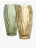 Serax glass vase ripple design tinted 25cm, imported from the UK
