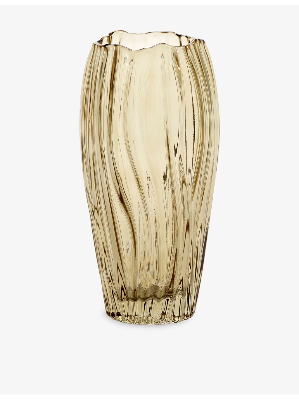 Serax glass vase ripple design tinted 25cm, imported from the UK