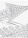 Boucheron Fleche 18ct white gold diamond ring 0.67ct - British product