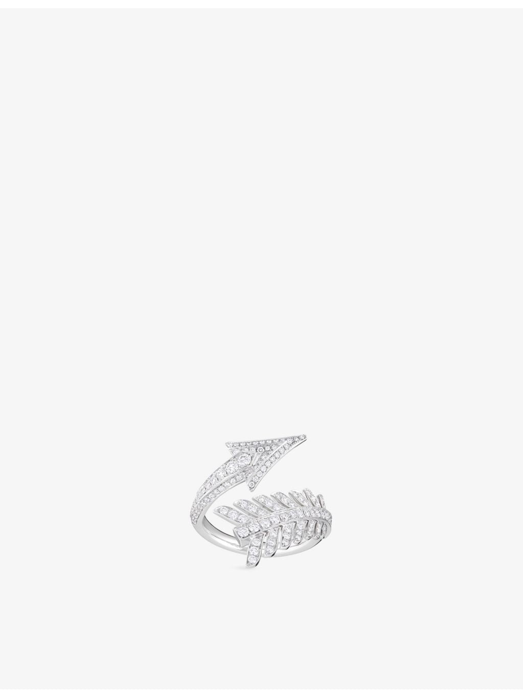 Boucheron Fleche 18ct white gold diamond ring 0.67ct - British product