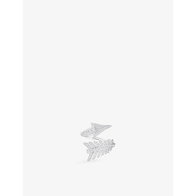 selfridges Boucheron Fleche 18ct White Gold 0.67ct Diamond Ring- Buy online at McGrocer