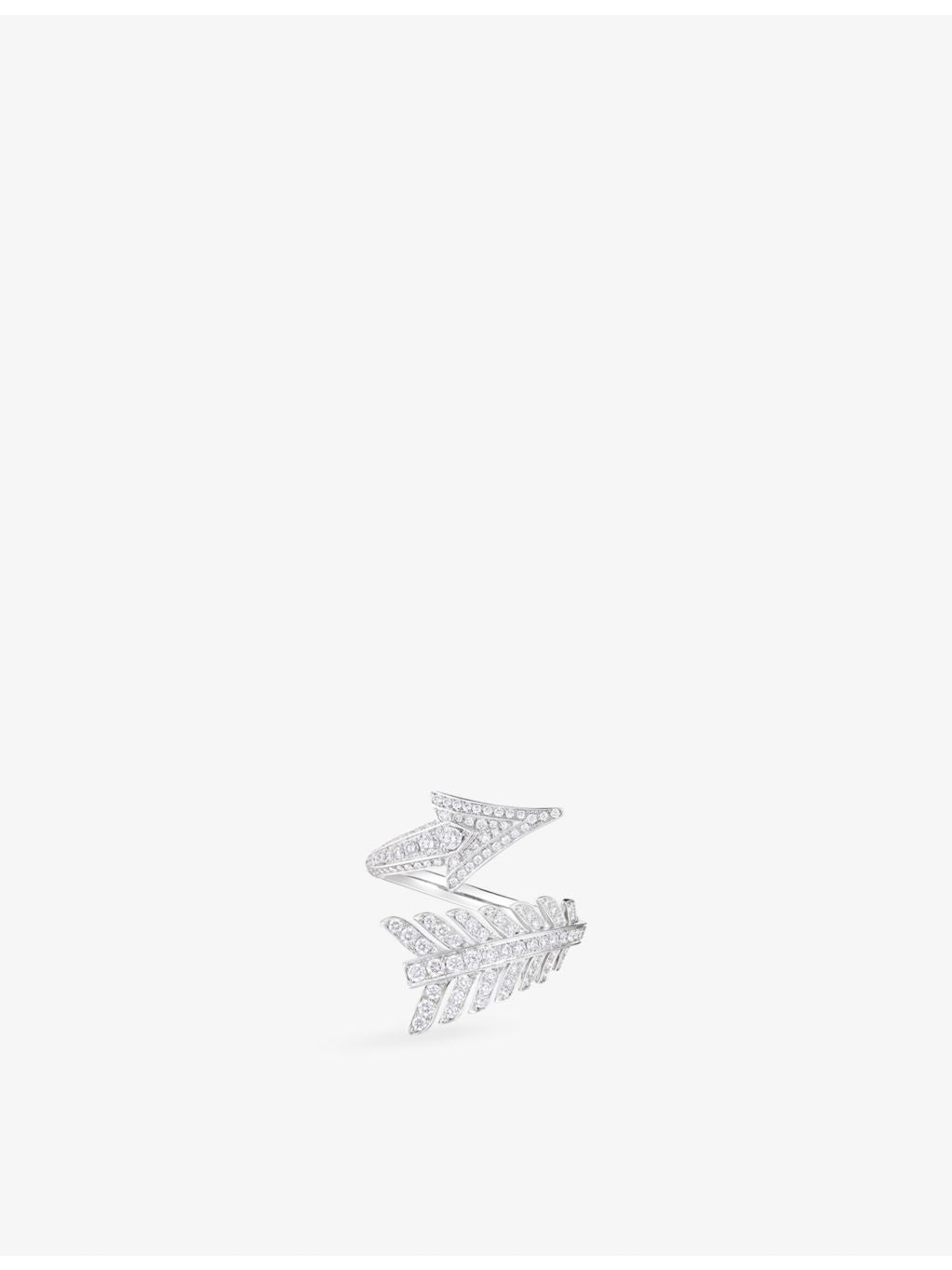 Boucheron Fleche 18ct white gold diamond ring 0.67ct - British product