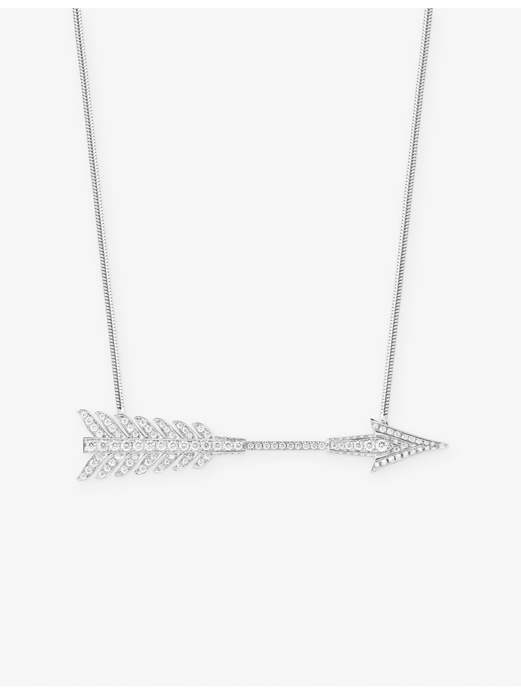 Boucheron Fleche 0.65ct diamond pendant necklace, 18ct white gold - British product