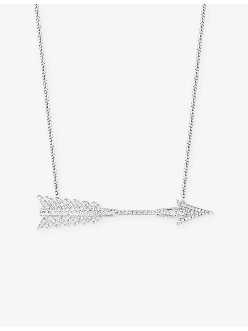 Boucheron Fleche 0.65ct diamond pendant necklace, 18ct white gold - British product