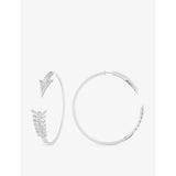 Boucheron diamond hoop earrings 1.83ct 18ct white gold, imported from the UK