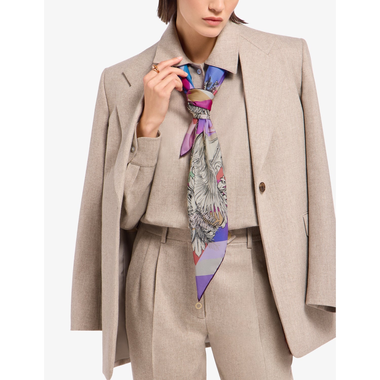 Bvlgari printed square silk scarf 90cm (British brand)
