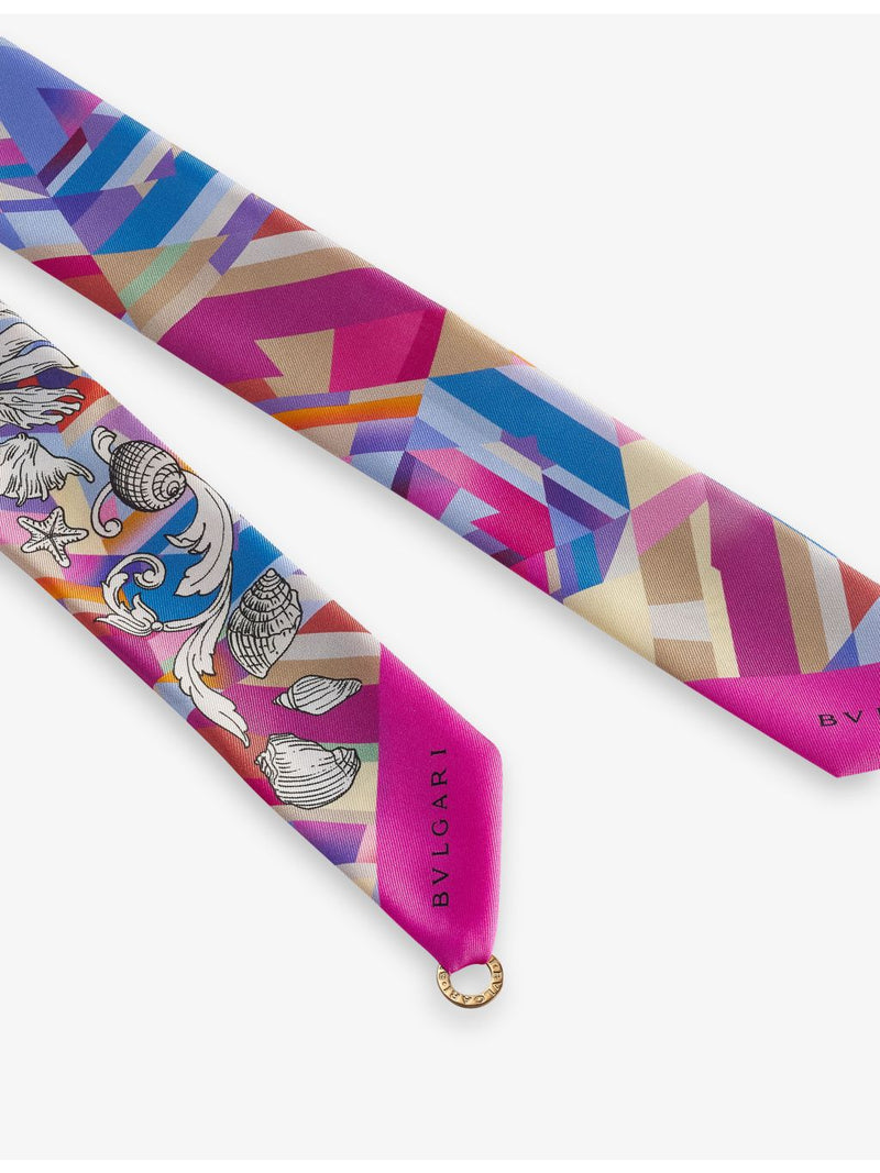 Bvlgari silk-twill printed scarf, 120cm, imported from the UK