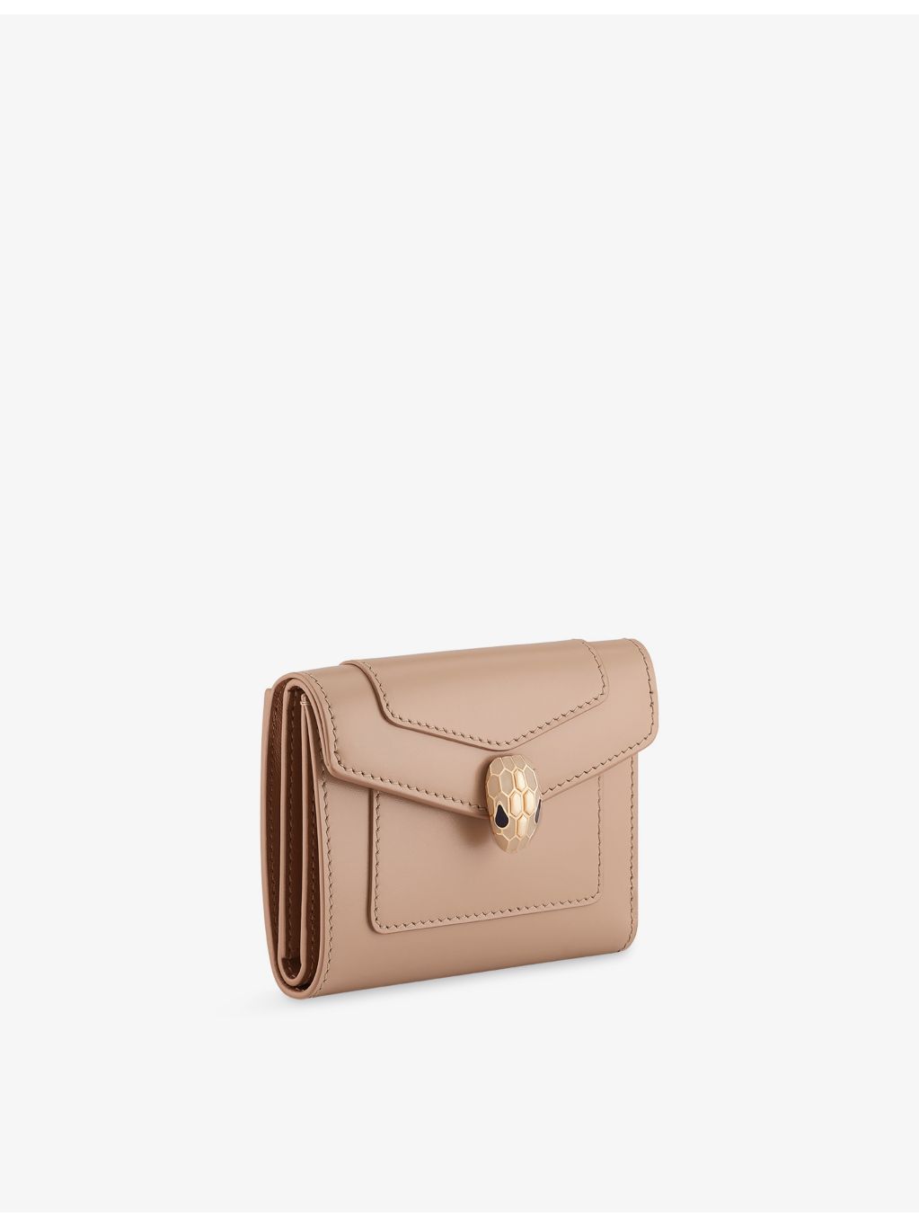 Bvlgari Serpenti Forever compact leather wallet with snakehead closure - British product
