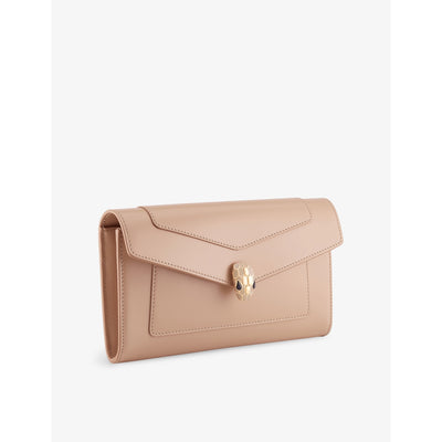 selfridges Bvlgari Serpenti Forever Leather Long Wallet 10 x 19 x 3.8cm- Buy online at McGrocer