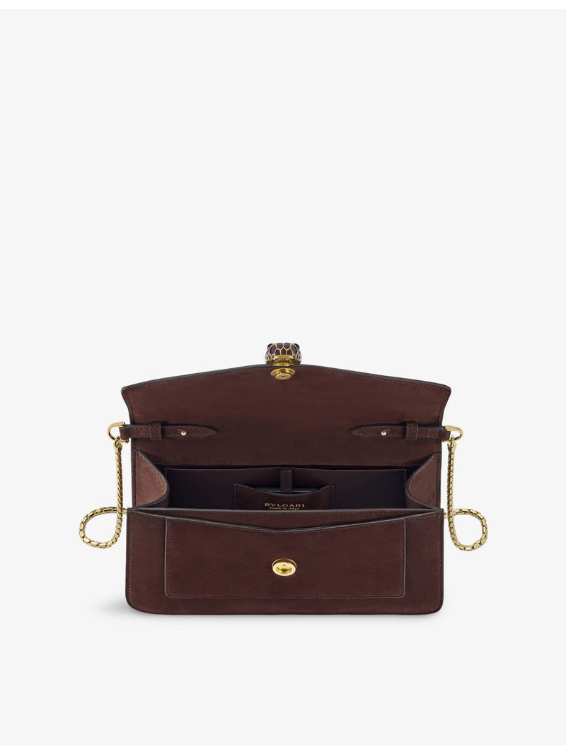 Bvlgari Serpenti small suede shoulder bag - British product