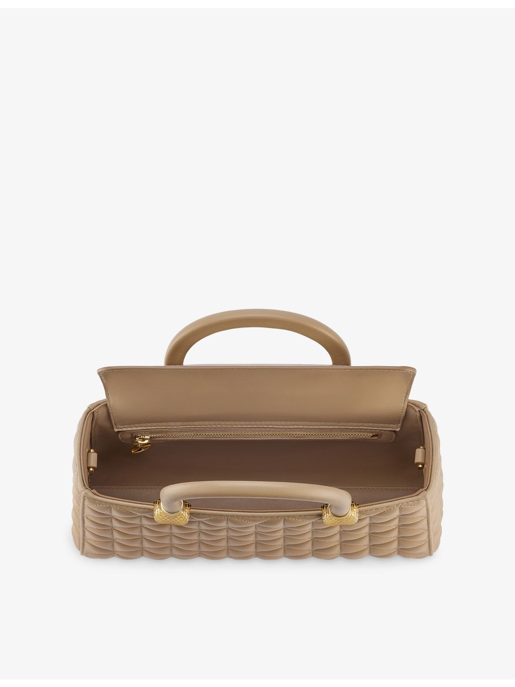 Bulgari Serpentine Day Duo leather top handle bag 28cm (British brand)