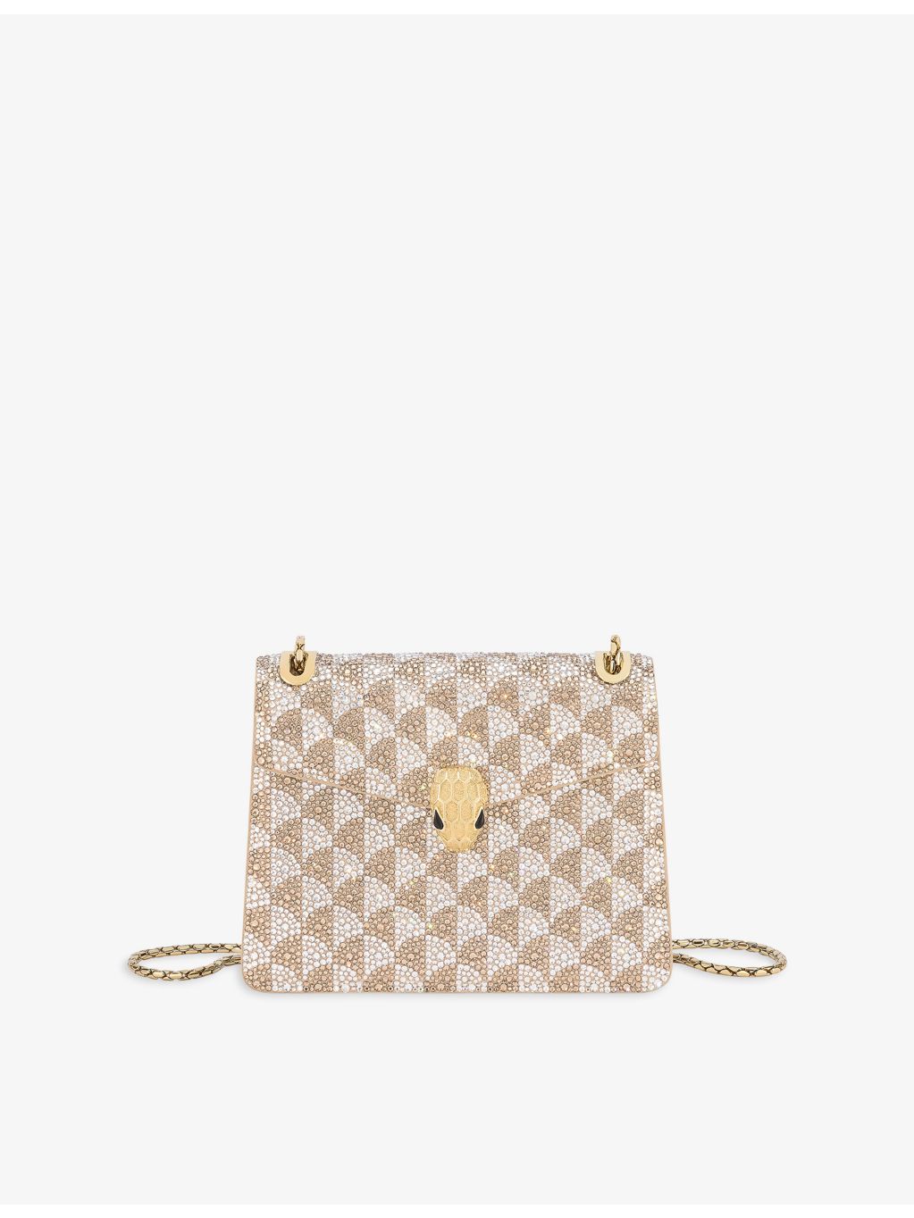 Bvlgari Serpenti Forever small Calla crystal and suede shoulder bag (British brand)