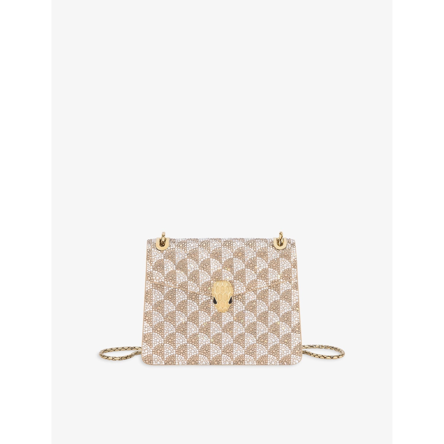 Bvlgari Serpenti Forever small Calla crystal and suede shoulder bag (British brand)