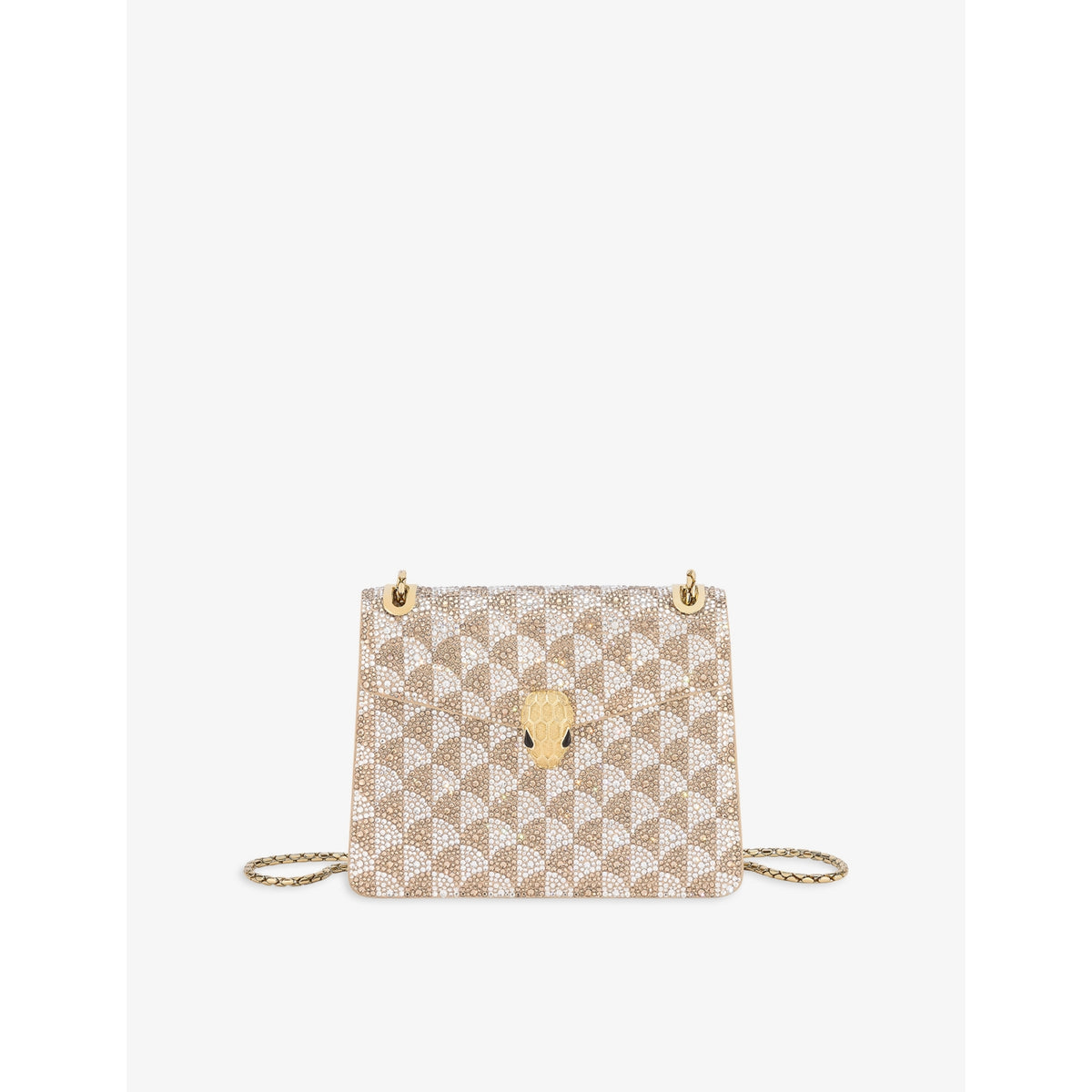 Bvlgari Serpenti Forever small Calla crystal and suede shoulder bag (British brand)