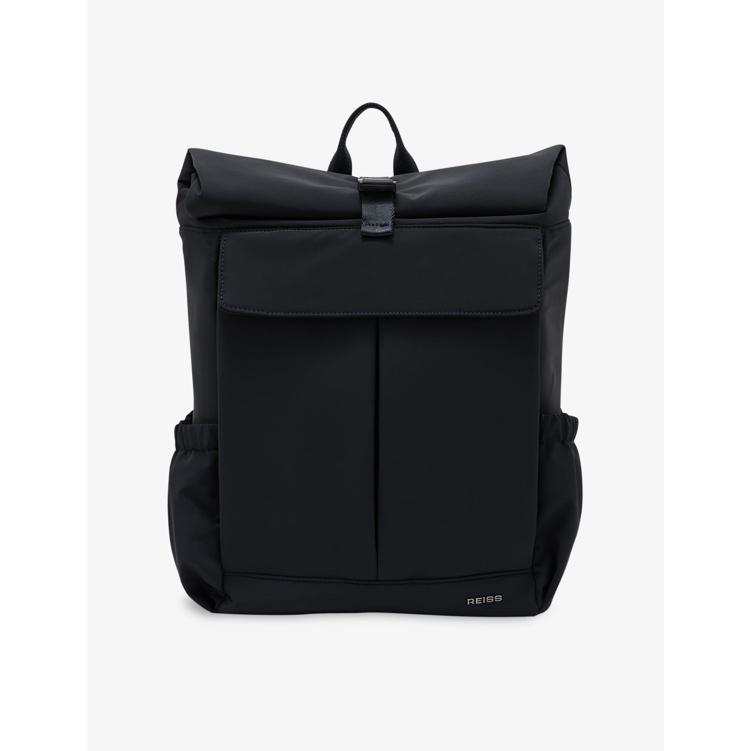 Roll-Top Branded Woven Backpack - KHAKI GREEN